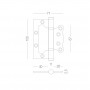 Петля MVM HB-100 AB