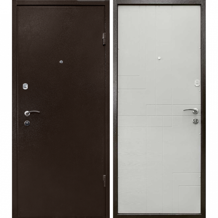 ДВЕРЬ ВХОДНАЯ «ЛАБИРИНТ» МЕДВЕДЬ (МЕДЬ АНТИК/ДУБ ТАУП ГОРИЗОНТ)