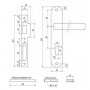 Комплект замка KEDR 2223-M70 (BS45*85 мм) NI никель